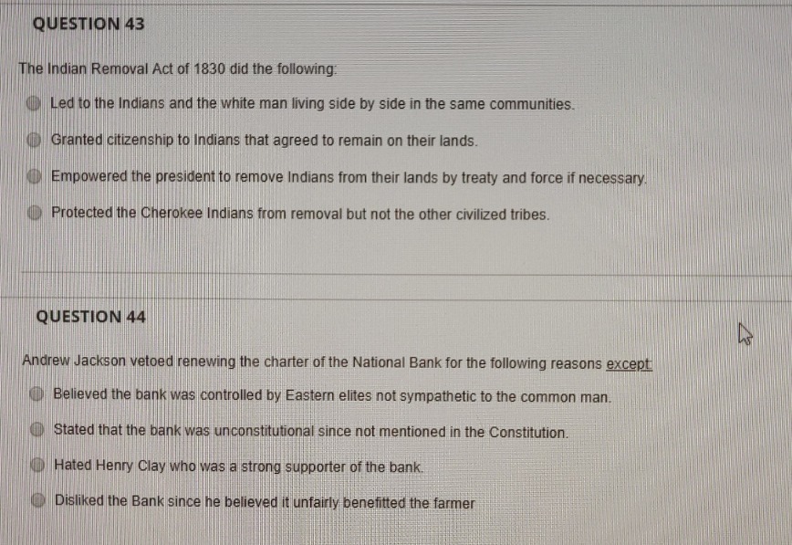The Indian Removal Act of 1830